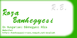 roza banhegyesi business card