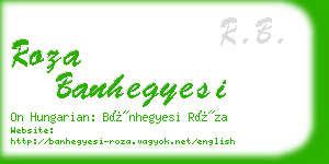 roza banhegyesi business card